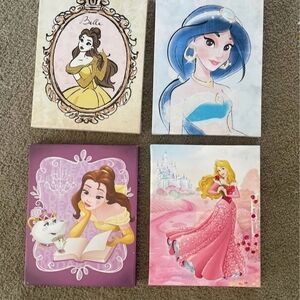 Disney Princess Canvas Wall Art Set